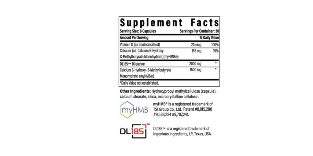 Advanced Muscle Plus Supplement Facts